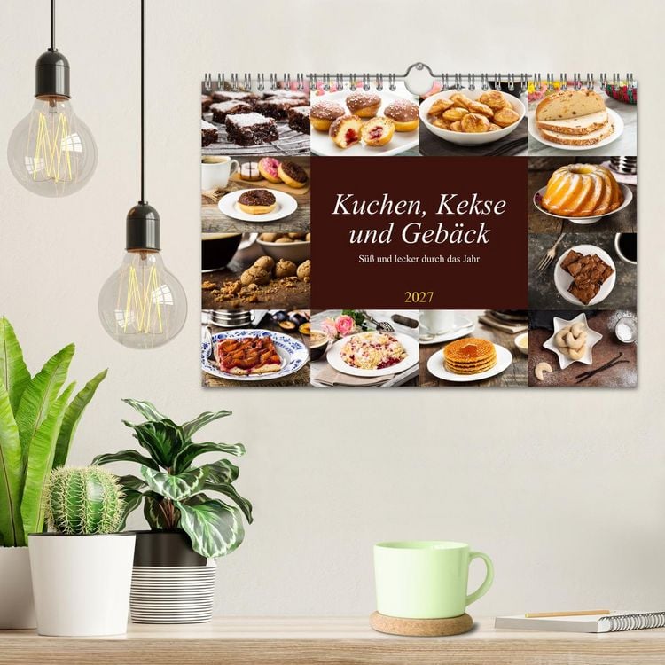 Produktbild: Kuchen, Kekse und Geb&auml;ck - s&uuml;&szlig; und lecker durch das Jahr (Wandkalender 2027 DIN A4 quer), CALVENDO Monatskalender