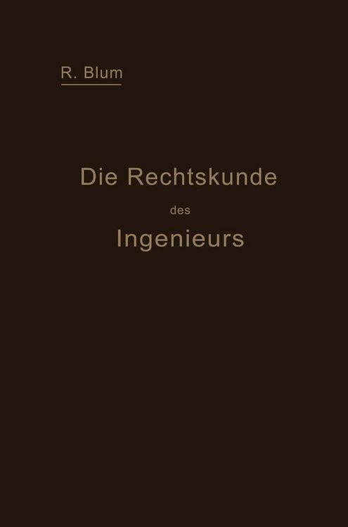 Produktbild: Die Rechtskunde des Ingenieurs