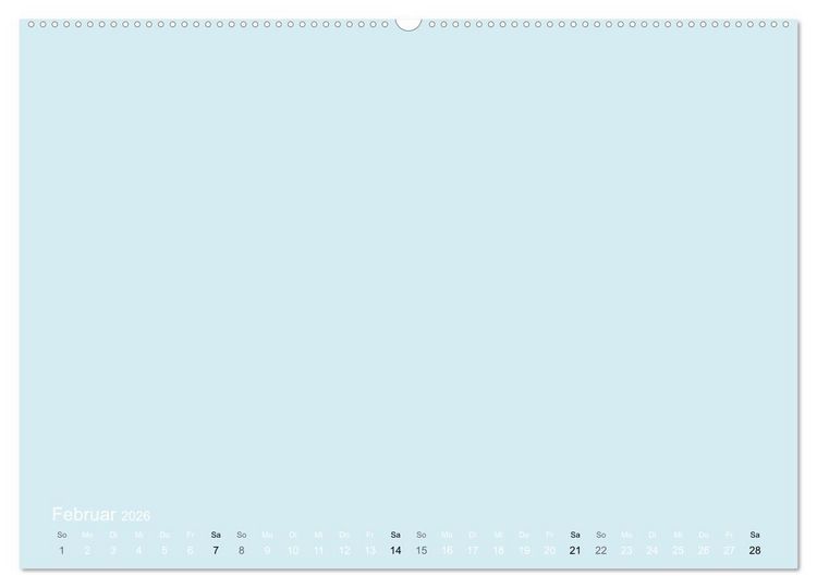 Produktbild: Bastelkalender - hell Blau (Wandkalender 2026 DIN A2 quer), CALVENDO Monatskalender