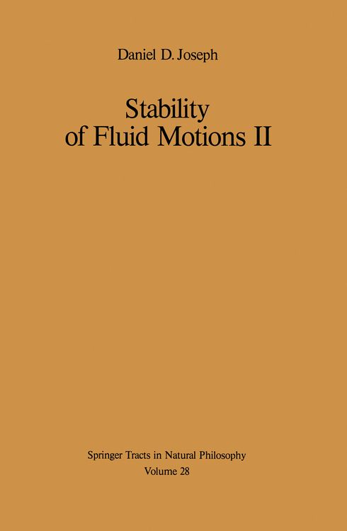 Produktbild: Stability of Fluid Motions II