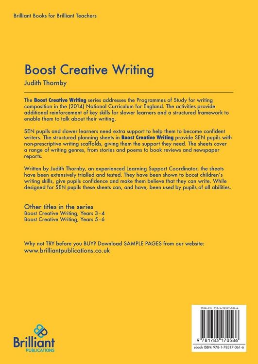 Produktbild: Boost Creative Writing-Planning Sheets to Support Writers (Especially Sen Pupils) in Years 1-2