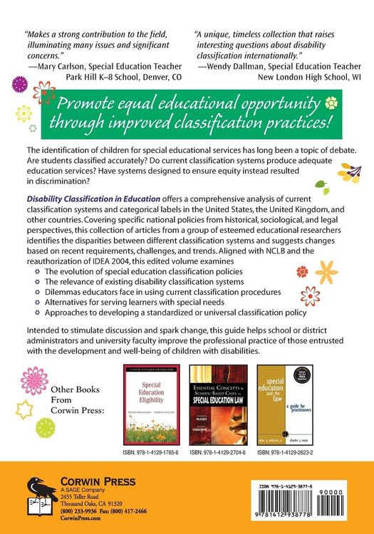 Produktbild: Disability Classification in Education
