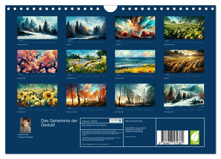 Produktbild: Das Geheimnis der Geduld (Wandkalender 2026 DIN A4 quer), CALVENDO Monatskalender