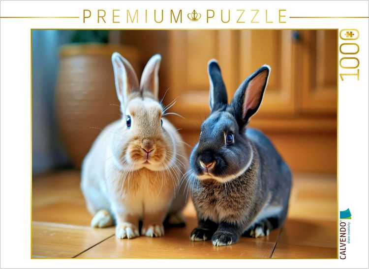 Produktbild: CALVENDO Puzzle Kaninchen, die dein Zuhause w&auml;rmen. | 1000 Teile Lege-Gr&ouml;&szlig;e 64x48cm Foto-Puzzle f&uuml;r gl&uuml;ckliche Stunden