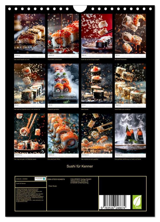 Produktbild: Sushi f&uuml;r Kenner (Wandkalender 2026 DIN A4 hoch), CALVENDO Monatskalender