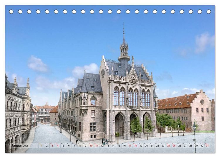 Produktbild: Th&uuml;ringen um das Jahr 1900 &ndash; Fotos neu restauriert und detailcoloriert. (Tischkalender 2026 DIN A5 quer), CALVENDO Monatskalender