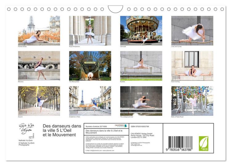 Produktbild: Des danseurs dans la ville 5 L'Oeil et le Mouvement (Calendrier mural 2026 DIN A4 vertical), CALVENDO calendrier mensuel
