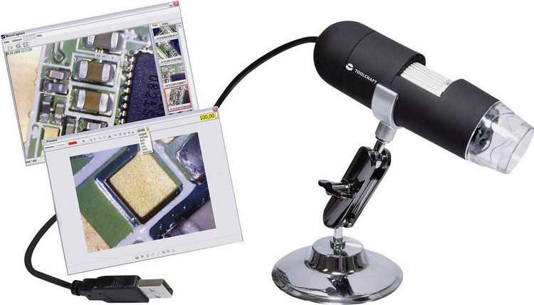 Produktbild: TOOLCRAFT USB Mikroskop 2 Megapixel Digitale Vergr&ouml;&szlig;erung (max.): 200 x