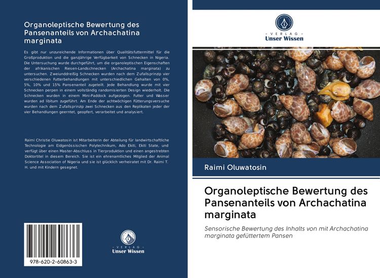 Produktbild: Organoleptische Bewertung des Pansenanteils von Archachatina marginata