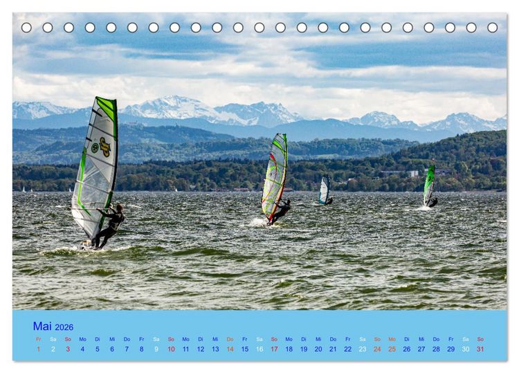 Produktbild: Ammersee-Ansichten (Tischkalender 2026 DIN A5 quer), CALVENDO Monatskalender