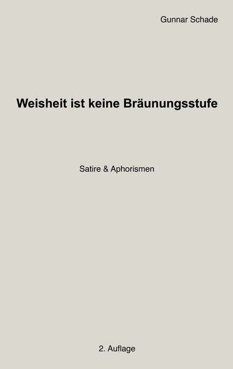 Produktbild: Weisheit ist keine Br&auml;unungsstufe