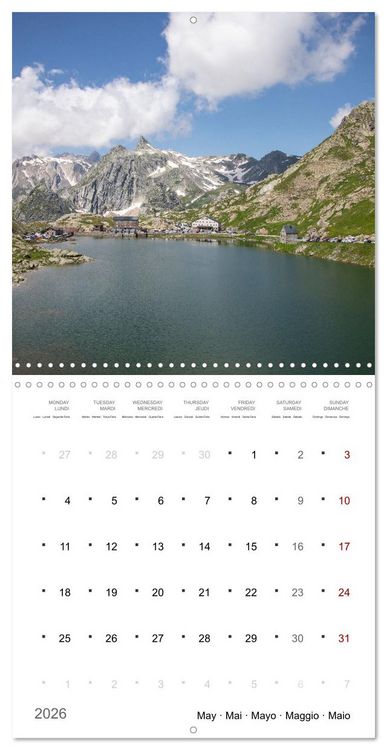 Produktbild: Les merveilles du Valais (Calendrier mural carr&eacute; 2026 30x30 cm) Calendrier double avec une page pour vos prises de notes