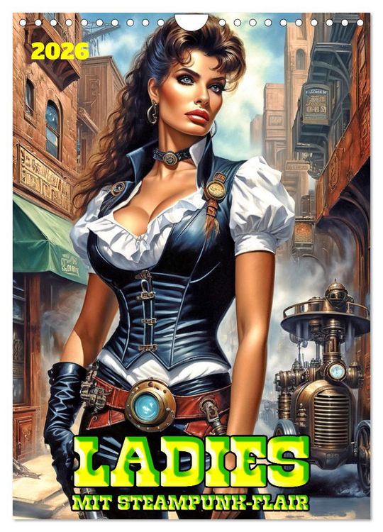 Produktbild: Ladies mit Steampunk-Flair (Wandkalender 2026 DIN A4 hoch), CALVENDO Monatskalender