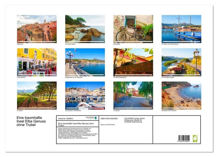 Produktbild: Eine traumhafte Insel Elba Genuss ohne Trubel (Wandkalender 2026 DIN A2 quer), CALVENDO Monatskalender