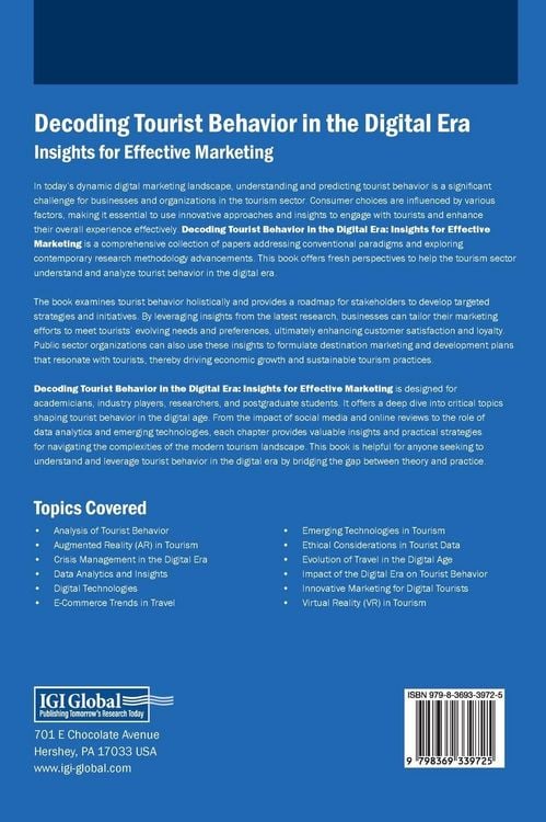 Produktbild: Decoding Tourist Behavior in the Digital Era
