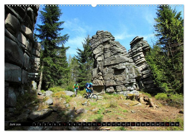 Produktbild: Mountainbike Traumpfade (hochwertiger Premium Wandkalender 2026 DIN A2 quer), Kunstdruck in Hochglanz