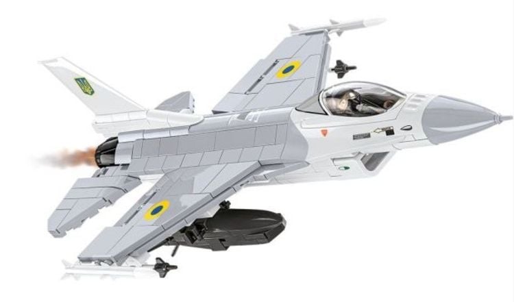 Produktbild: COBI Armed Forces 5893 - F-16AM Fighting Falcon, Mehrzweckflugzeug, Bausatz mit Sockel 1:48, 500 Klemmbausteine