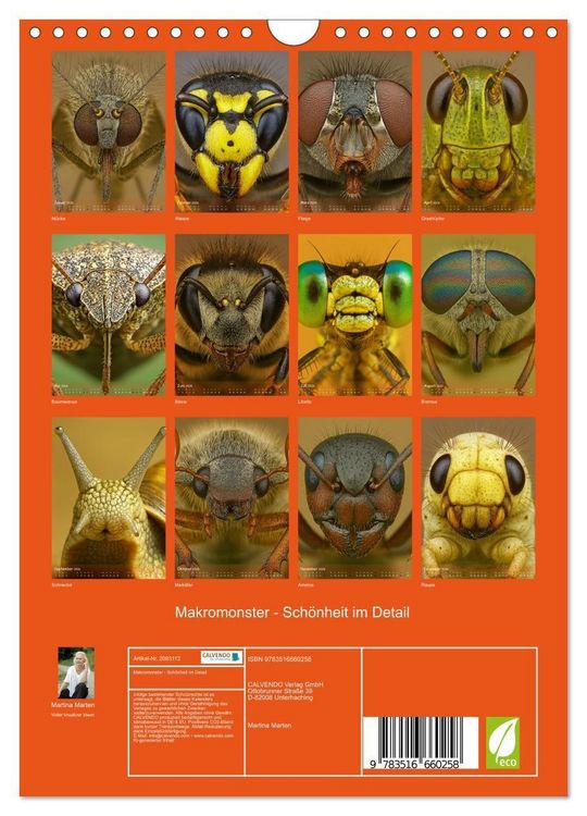 Produktbild: Makromonster - Sch&ouml;nheit im Detail (Wandkalender 2026 DIN A4 hoch), CALVENDO Monatskalender