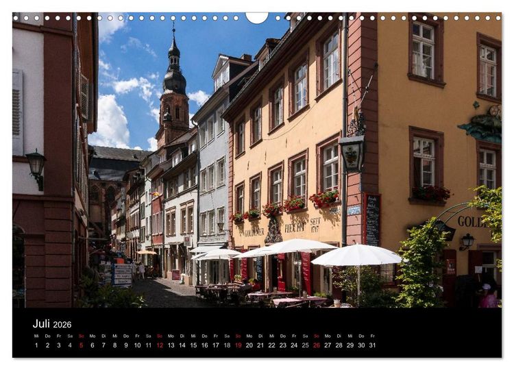 Produktbild: Heidelberger Stadtansichten (Wandkalender 2026 DIN A3 quer), CALVENDO Monatskalender