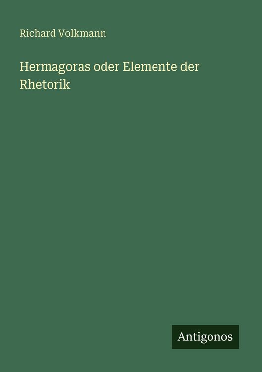 Produktbild: Hermagoras oder Elemente der Rhetorik