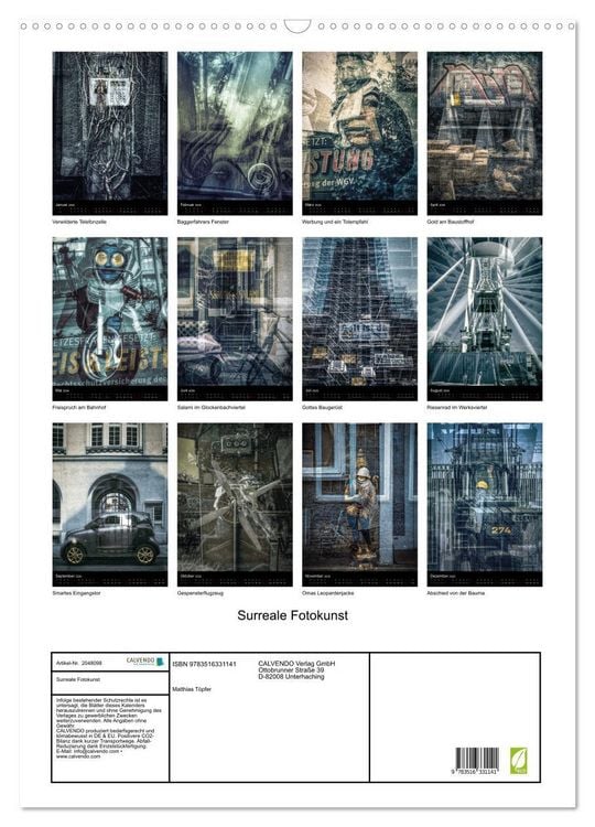 Produktbild: Surreale Fotokunst (Wandkalender 2026 DIN A2 hoch), CALVENDO Monatskalender