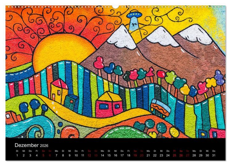 Produktbild: Graffiti und Street Art in La Paz (Wandkalender 2026 DIN A2 quer), CALVENDO Monatskalender