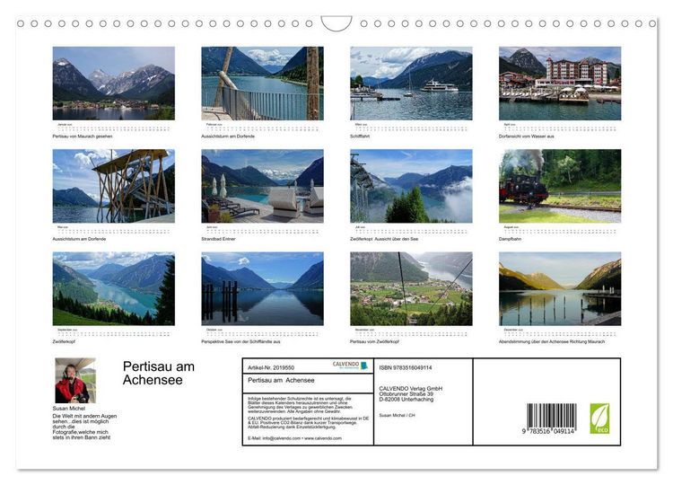 Produktbild: Pertisau am Achensee (Wandkalender 2026 DIN A3 quer), CALVENDO Monatskalender
