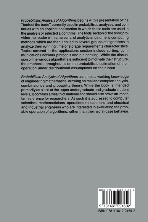 Produktbild: Probabilistic Analysis of Algorithms