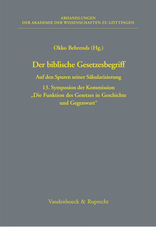 Produktbild: Der biblische Gesetzesbegriff