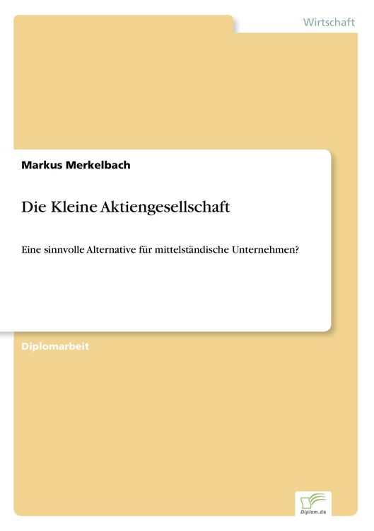 Produktbild: Die Kleine Aktiengesellschaft