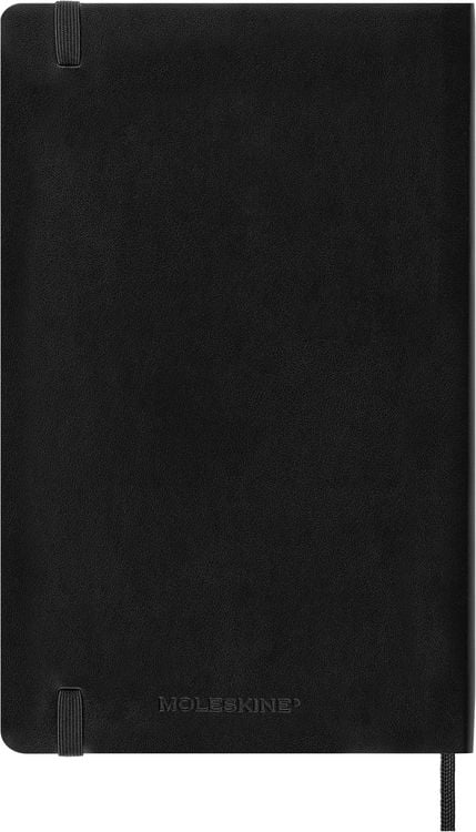 Moleskine 12 Monate Wochen Notizkalender Deutsch 2026, Large/A5, 1 Wo = 1 Seite, rechts linierte Seite, Weicher Einband, Schwarz