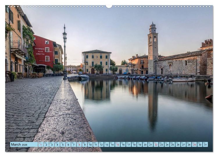 Produktbild: Lake Garda Mediterranean oasis in Northern Italy (High Quality Premium Wall Calendar 2026 DIN A2 landscape),CALVENDO 12 Month Wall Calendar