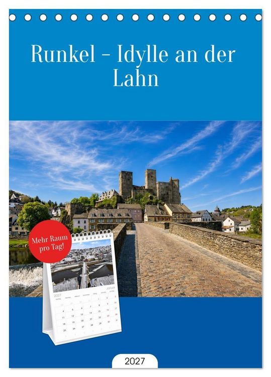 Produktbild: Tischplaner 2027 - Runkel - Idylle an der Lahn (A5 Tischkalender zum Aufstellen) CALVENDO