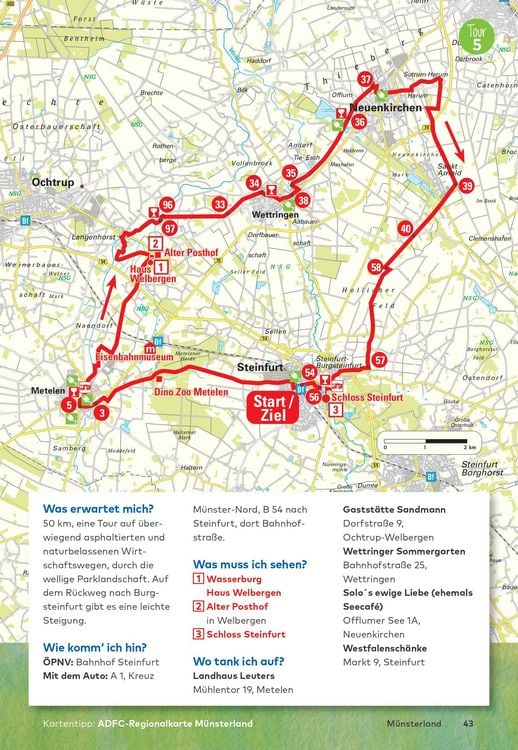 Produktbild: Die 25 sch&ouml;nsten E-Bike Touren im M&uuml;nsterland