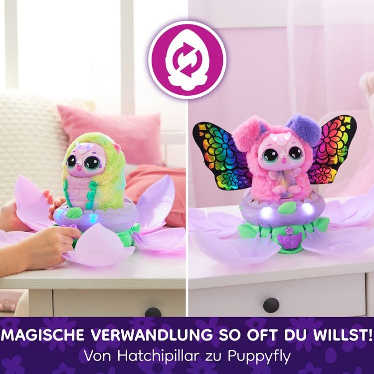 Produktbild: Bloomables von Hatchimals - Puppyfly, Interaktives Spielzeug mit &Uuml;berraschung, doppelter Verwandlung und &uuml;ber 100 Ger&auml;uschen und Reaktionen