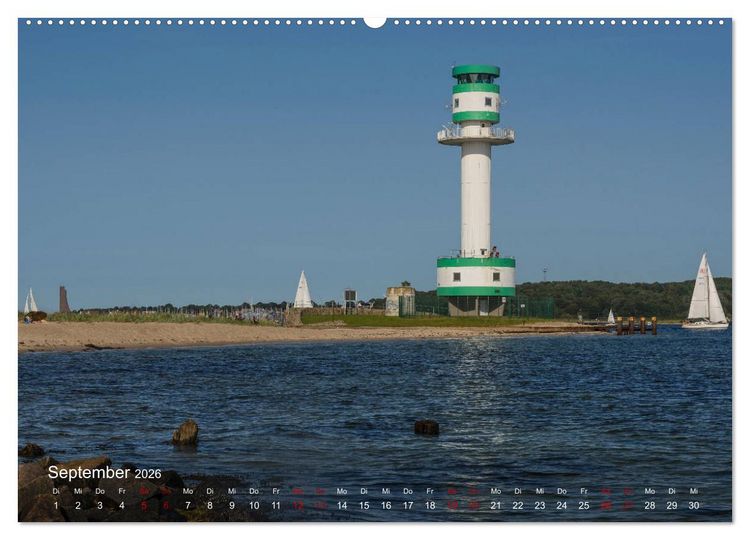 Produktbild: Die sch&ouml;nsten Leuchtt&uuml;rme - Deutsche Ostsee (Wandkalender 2026 DIN A2 quer), CALVENDO Monatskalender