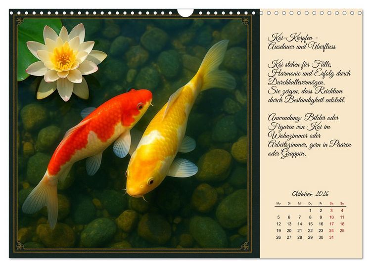 Produktbild: Feng Shui - Symbole f&uuml;r die Harmonie des Qi (Wandkalender 2026 DIN A3 quer), CALVENDO Monatskalender