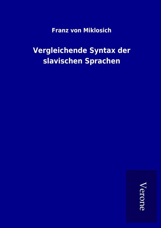 Produktbild: Vergleichende Syntax der slavischen Sprachen