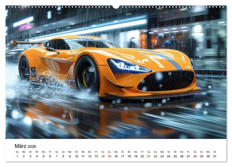 Produktbild: Schnelle Sportwagen (Wandkalender 2026 DIN A2 quer), CALVENDO Monatskalender