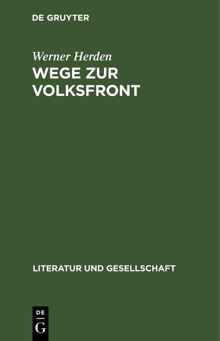 Produktbild: Wege zur Volksfront