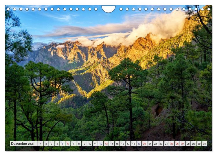 Produktbild: La Palma - La Isla Bonita - Kanarische Inseln (Wandkalender 2026 DIN A4 quer), CALVENDO Monatskalender
