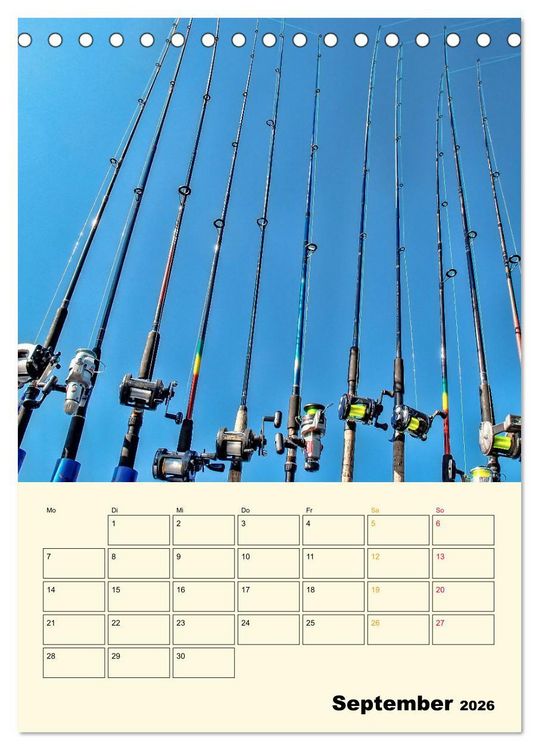 Produktbild: Angeln - extrem faszinierend (Tischkalender 2026 DIN A5 hoch), CALVENDO Monatskalender