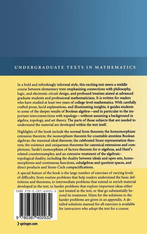 Produktbild: Introduction to Boolean Algebras