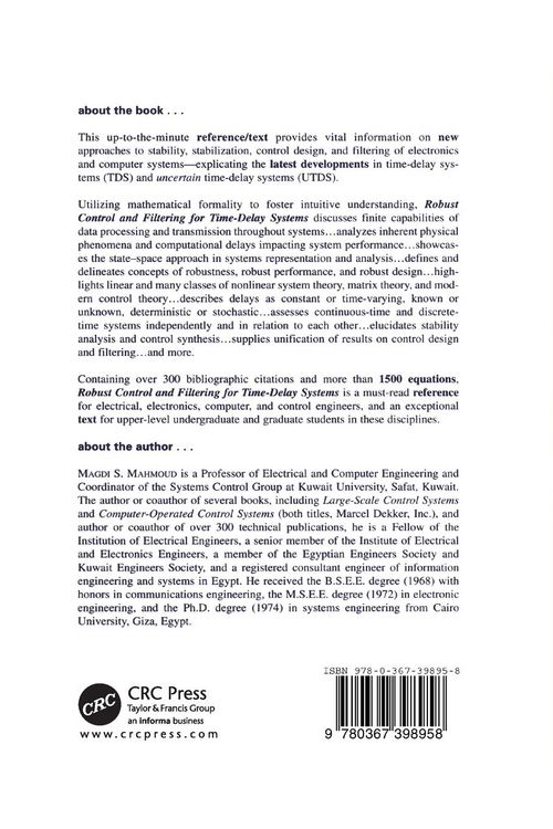 Produktbild: Robust Control and Filtering for Time-Delay Systems