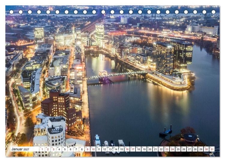 Produktbild: D&uuml;sseldorf - Momente einer Reise (Tischkalender 2027 DIN A5 quer), CALVENDO Monatskalender