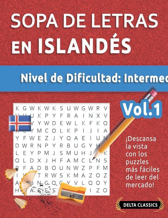 Produktbild: Sopa De Letras En Island&eacute;s - Nivel De Dificultad