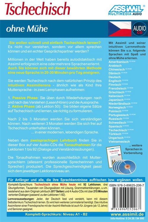 Produktbild: ASSiMiL Tschechisch ohne M&uuml;he - Audio-Sprachkurs - Niveau A1-B2