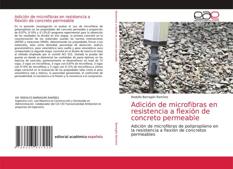 Produktbild: Adici&oacute;n de microfibras en resistencia a flexi&oacute;n de concreto permeable