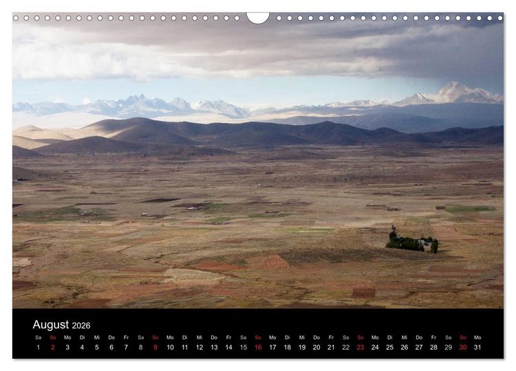 Produktbild: Bolivien (Wandkalender 2026 DIN A3 quer), CALVENDO Monatskalender
