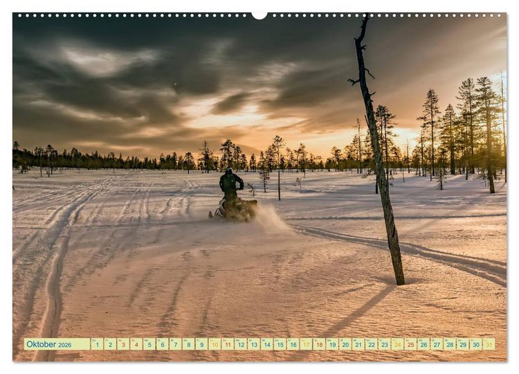 Produktbild: Schneemobil - so cool (hochwertiger Premium Wandkalender 2026 DIN A2 quer), Kunstdruck in Hochglanz